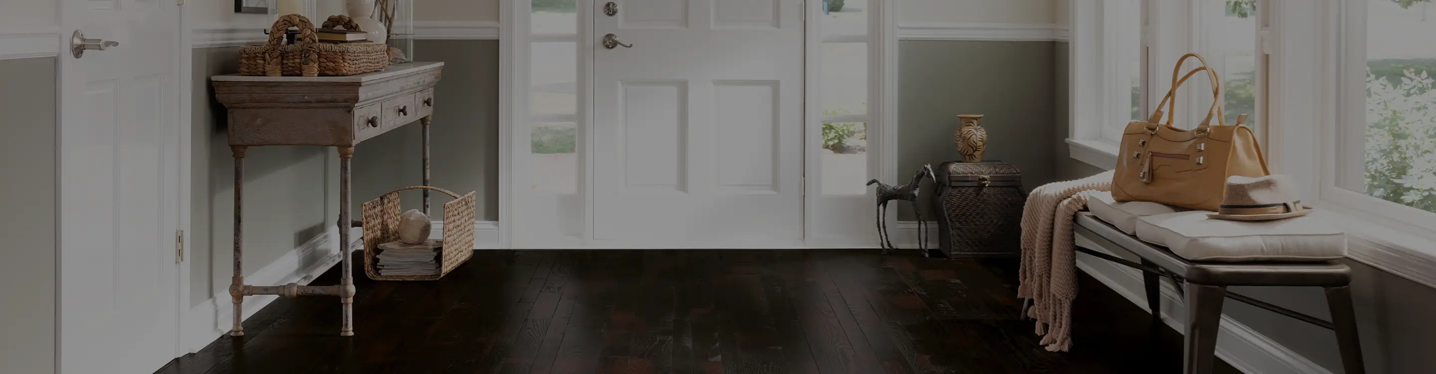 hardwood flooring in foyer