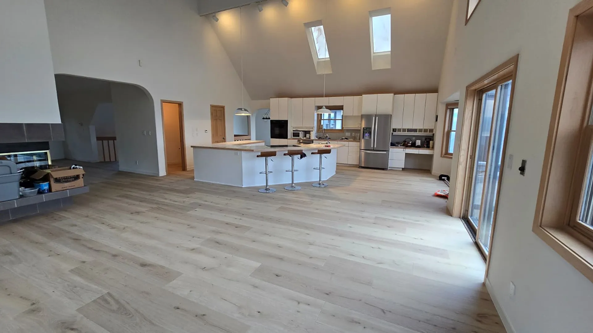 Light hardwood flooring installation in Aspen, CO 