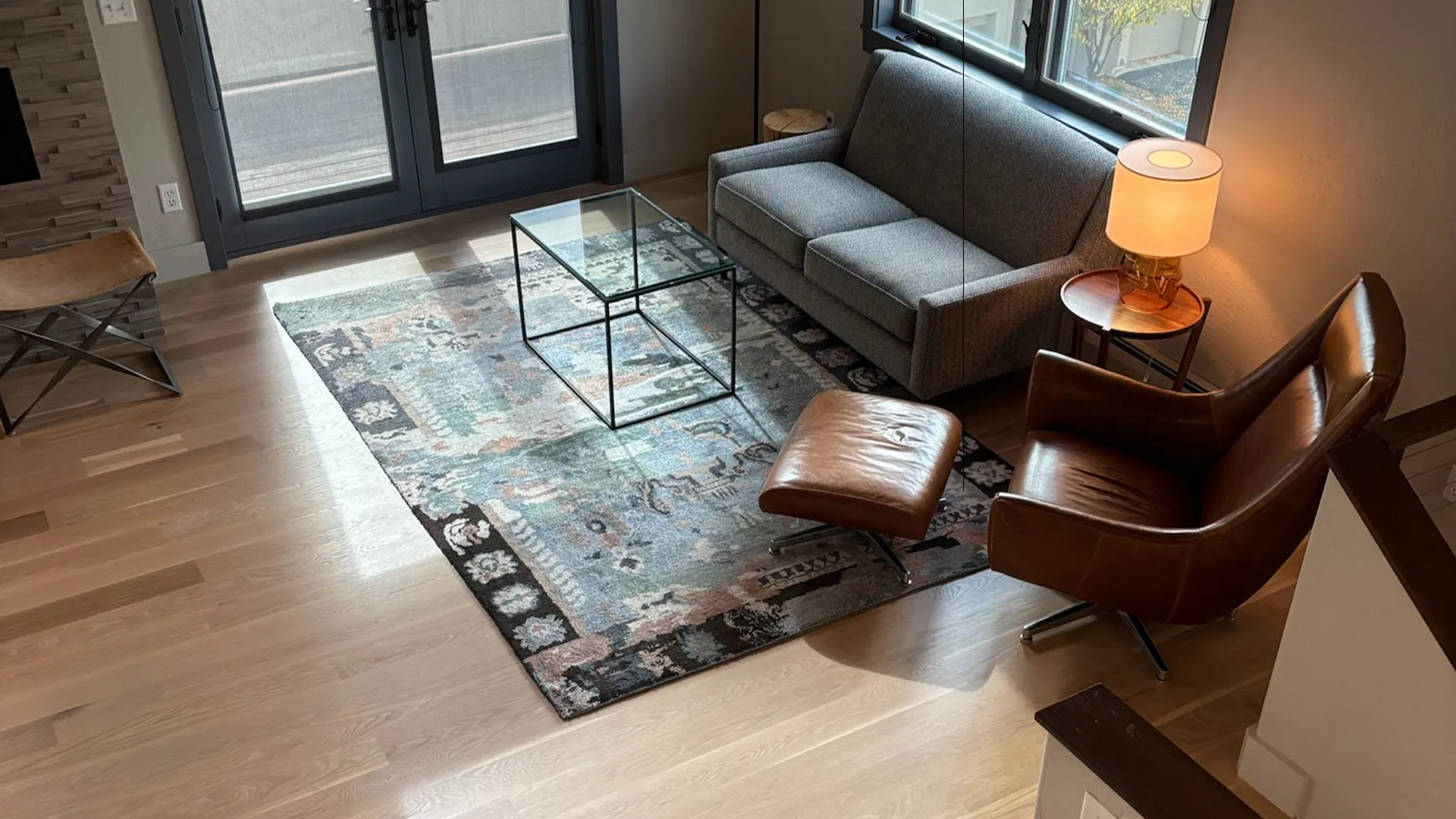 Light hardwood flooring in Aspen living room 