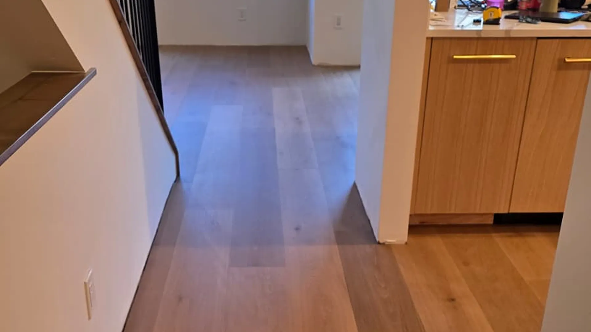 Aspen hardwood flooring in kitchen 