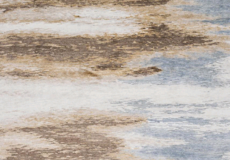 Marble Look Area Rug Sample Brown and Bue-Grey