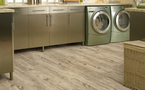 Invincible H2O Vinyl Flooring in Laundry Room