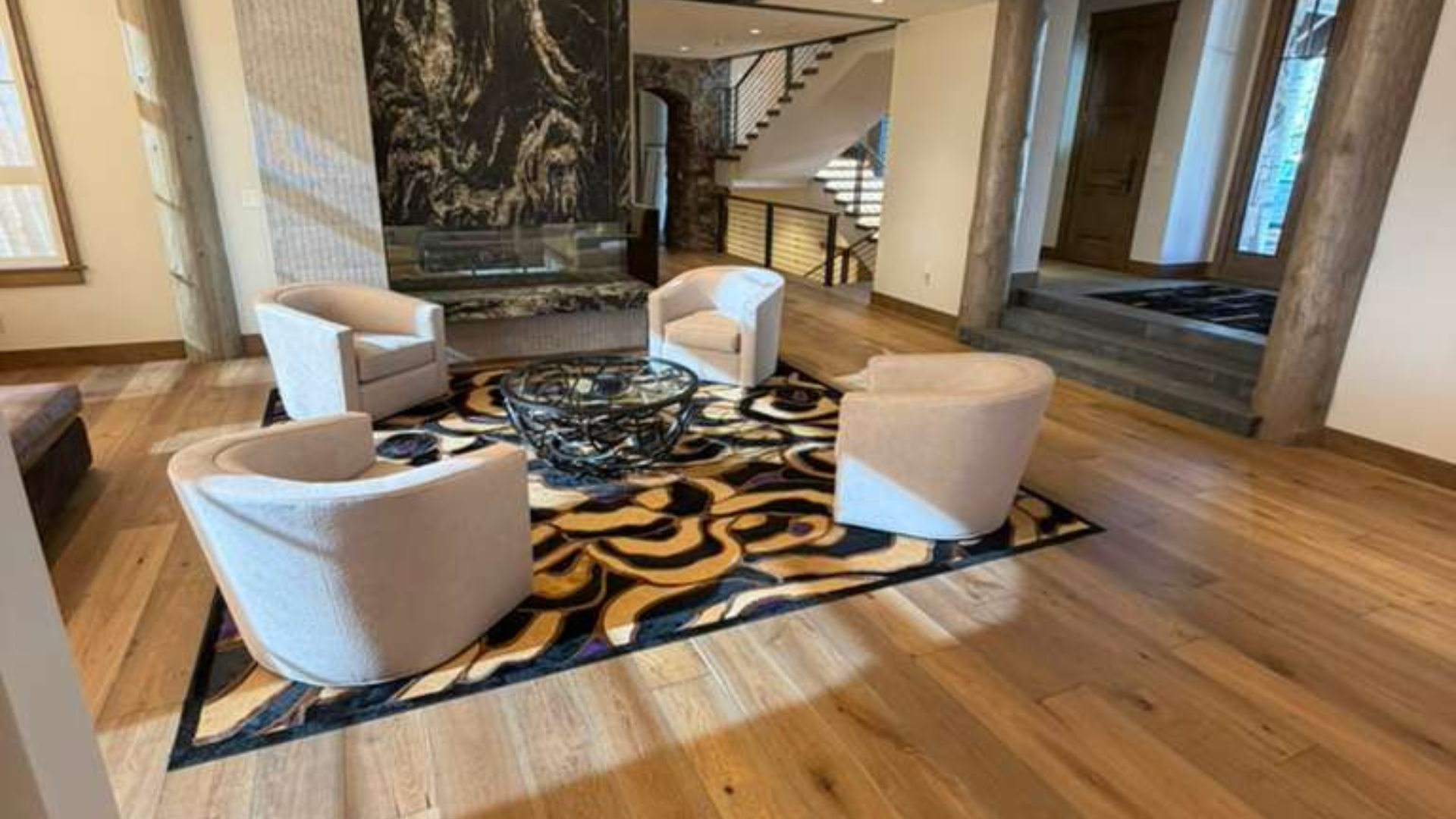 Custom home in Vail Valley featuring high-end hardwood flooring installation